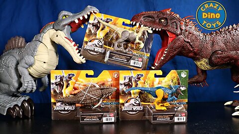 3 New Jurassic World Dominion Dinosaur Toys Unboxed Pyroraptor, Velociraptor, Borealopelta #shorts