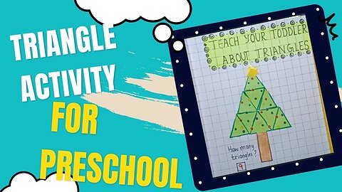 Triangle Activity Preschool | Geometric Shape Builder | Christmas Tree Math Activity | KidsActivity