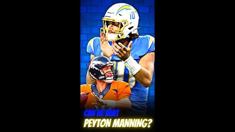 Can Justin Herbert Beat Peyton Manning? #nfl #chargers #shorts #justinherbert