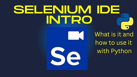 Selenium IDE Intro