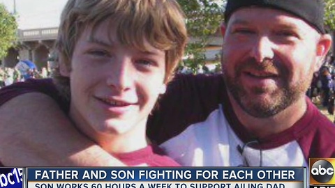 Son supports family after father suffers heartattack