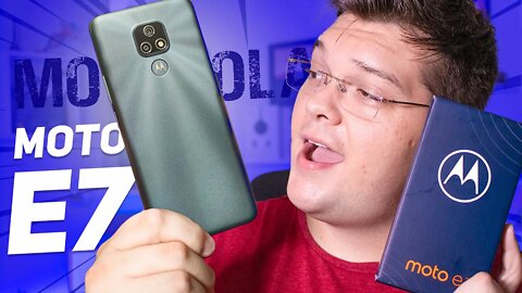 CHEGOU! MOTO E7 - O NOVO BASICÃO da MOTOROLA! Unboxing e Impressões