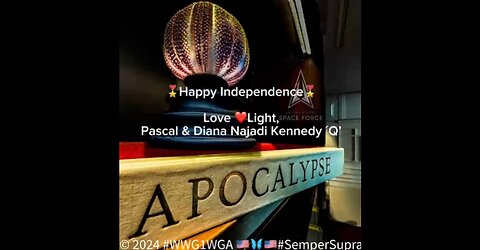 Happy Earth Wide Independence Day - Sincerely, Pascal & Diana Najadi Kennedy #WWG1WGA #SemperSupra ❤️🎖️🎖️❤️💫