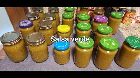 Home canned salsa verde #canning #salsaverde #salsa