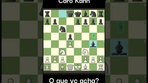 OUTRA IDEIA CONTRA A CARO KANN COMENTE #Shorts #Xadrez #Chess #Ajedrez