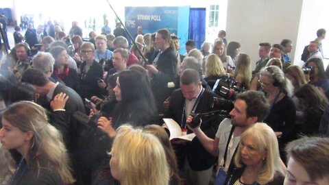 Views of cpac 2017 Scrum awaiting Kellyanne Conway