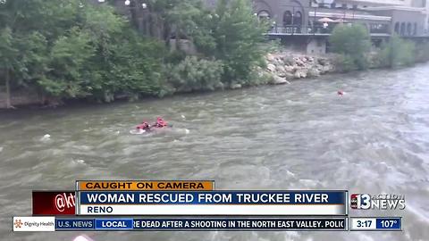 Woman rescued from Truckee River in Reno