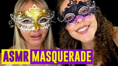 ASMR for Sleep ♥ Masquerade Makeover ♥ Whispering, Personal Attention, Face Brushing, Sleep Aid