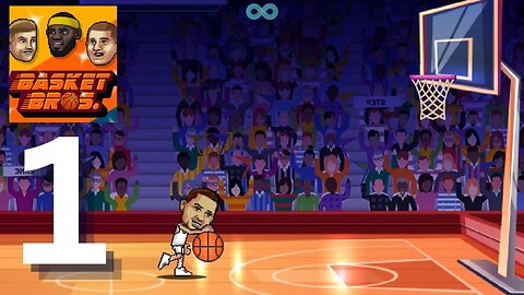 BasketBros - Gameplay Walkthrough Part 1 - basketball game (iOS, Android)