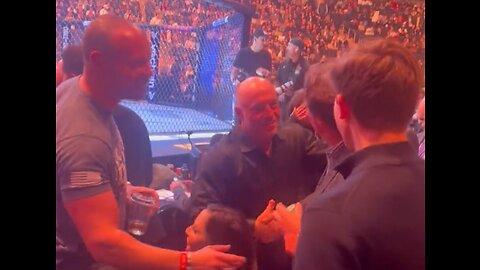 Tucker greets Joe Rogan at UFC 295