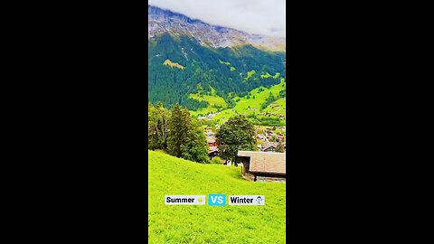 Switzerland winter ❄️ and summer 🌞 स्विट्ज़रलैंड सर्दी ❄️ और गर्मी 🌞瑞士的冬天❄️和夏天🌞#switzerland