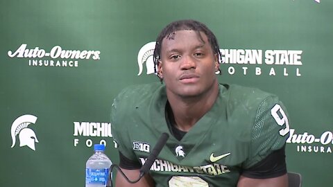 Kenneth Walker speaks after scoring 5 touchdowns in win over Michigan