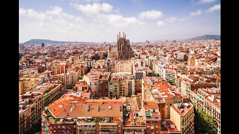 Barcelone Tourismn Touristes Vue Tourisme HD