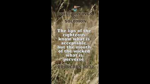 Proverbs 10:32 | Wise Sayings of Solomon