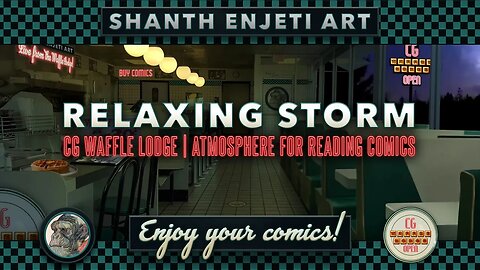 RELAXING STORM | CG Waffle Lodge | Atmosphere for Reading Comics