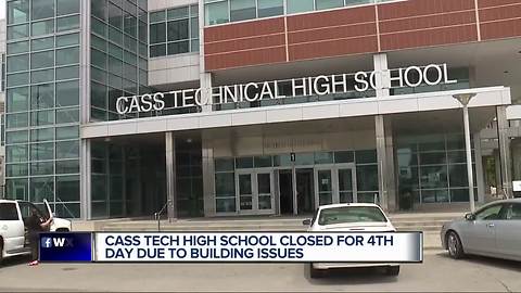 Cass Tech High School closed for 4th day due to building issues