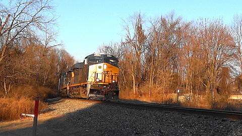 CSX Mixed Freight Train Past Naamans Creek Road