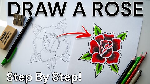 How To Draw A Traditional Rose Step By Step