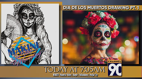 Día de Muertos Drawing Part 1 | Makini in the Morning | Episode 61