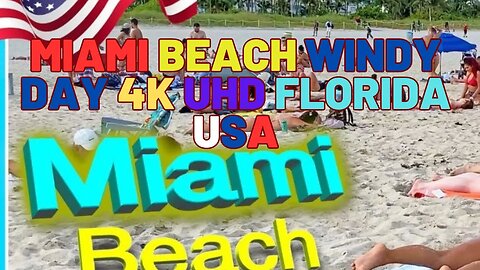 miami beach april windy day 4k uhd 60fps miami usa 2023