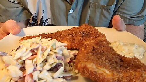 4-27-2023 (3/3) Final Plate Panko Fry with Spicy Coleslaw