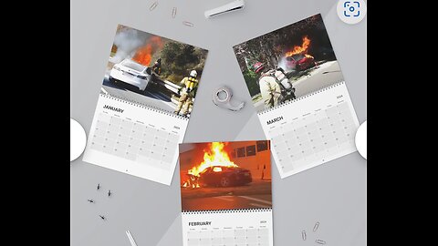 FRIDAY FUNNY - GET YOUR 2024 TELSA ON FIRE CALENDAR, OR KID CAR