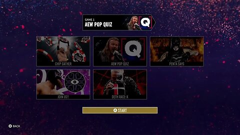 AEW Fight Forever AEW Pop Quiz Mini Game