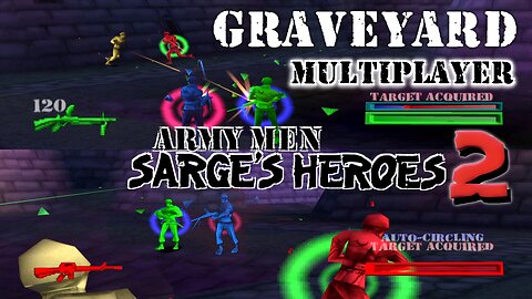 Army Men: Sarge's Heroes 2 - Multiplayer Deathmatch - Graveyard - PS1