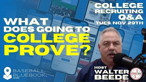 Tuesdays Q & A -Nov 29, 2023 - What does going to college prove and to who?#baseball #youtubeshorts