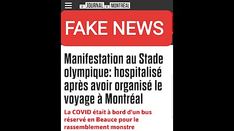 FAKE NEWS Éclosion en Beauce après la manifestation de Montréal témoignage de l'organisateur.