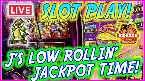 🔴 LIVE SLOTS! J'S LOW ROLLIN' WEDNESDAY! JACKPOT CITY! EPISODE 15!