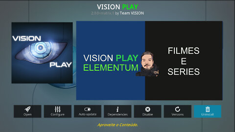 VISION PLAY ADDON DE FILMES E SERIES FUNCIONA COM O ELEMENTUM