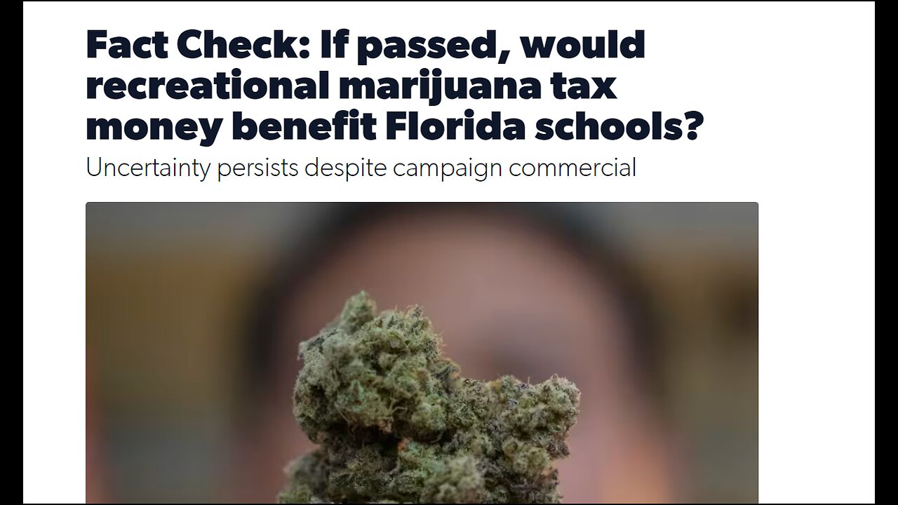 Florida Ballot Measure to Legalize Recreational Marijuana Commentary ...