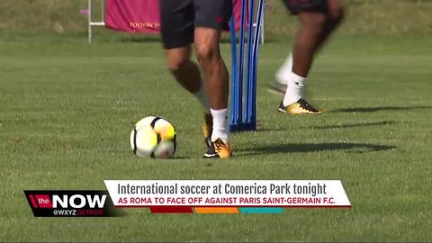 International soccer at Comerica Park tonight