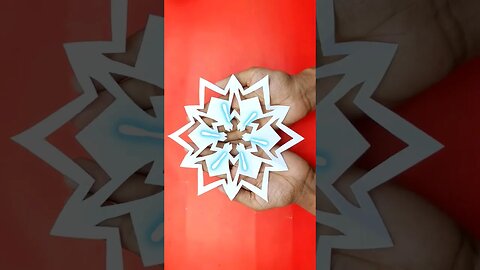 How to make paper snowflake easy || Easy paper crafts idea #easypapercrafts #snowflakes #papercraft