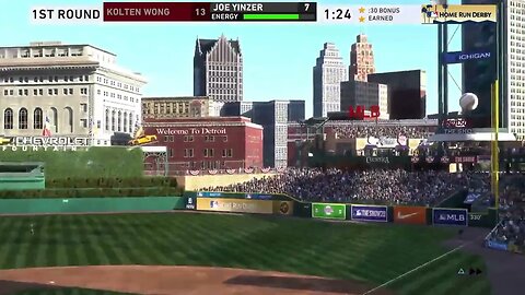 E:1277 22-07-13- Super Joe Blasts a 462 Foot Home Run Derby Shot into Detroit's Hot Dog Stand!