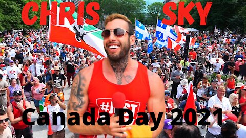 Chris Sky speaks at Canada Day assembly at the Supreme Court 07/01/21