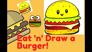 Draw A Burger | Draw a tasty Burger | Easy drawing of a Burger