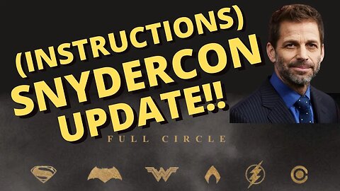 LAST MINUTE UPDATE to the SnyderCon - Instructions for the event!!