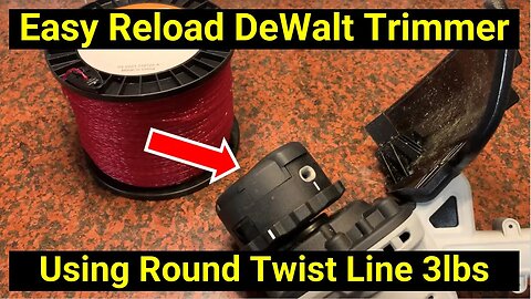 How to Reload your DeWalt 20v String Trimmer (DCST922B and others) with Hipa Replacement Line