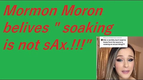 Mormon moron belives Soaking in not sax #Shorts