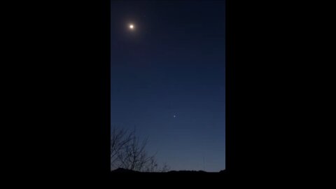 moon and venus sunset