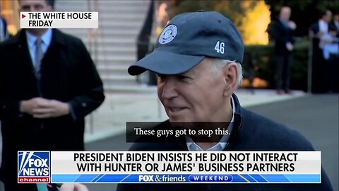 Biden Says He Didn't Interact With Son's & Brother's Business Partners…'These Guys Got To Stop This'