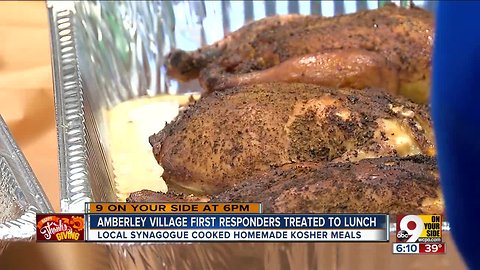 First responders treated to lunch on Thanksgiving