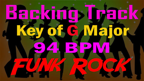 Funk Rock Backing Track 94 bpm in the Key of G