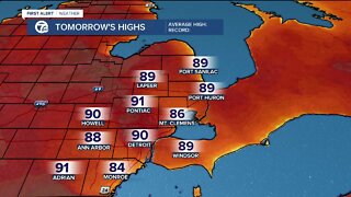 Heading toward 90 tomorrow