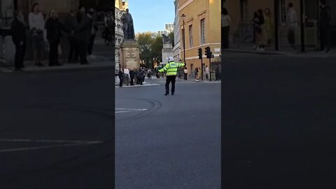 police stop traffic out side horse guards parade #metpolice