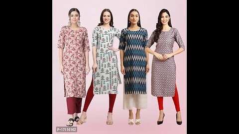 Women Stylish Crepe Printed straight Kurta