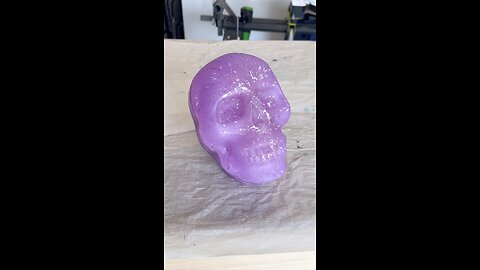 Purple Halloween Resin Skull