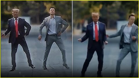 Trump and Musk, groove to Stayin Alive by beegees